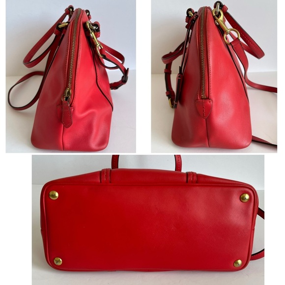 Coach F25671 Peyton Cora Dome pink Leather Handbag Shoulder Bag Satchel - Picture 3 of 9